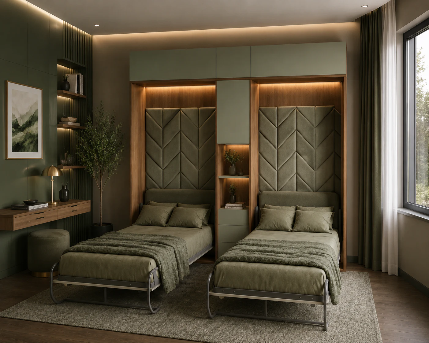 Twin wall beds «Double Strong» — photo 1