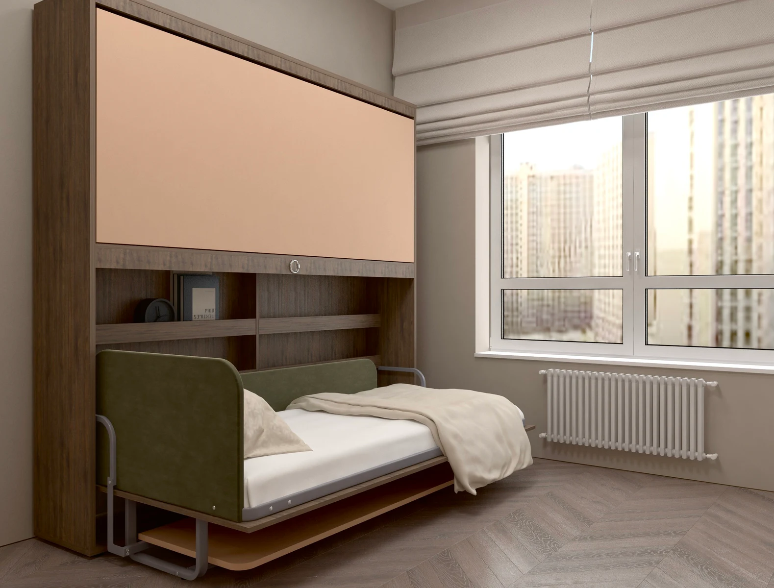 Кровать со столом и шкафом «Lemmon 3 Shelf» — фото 1