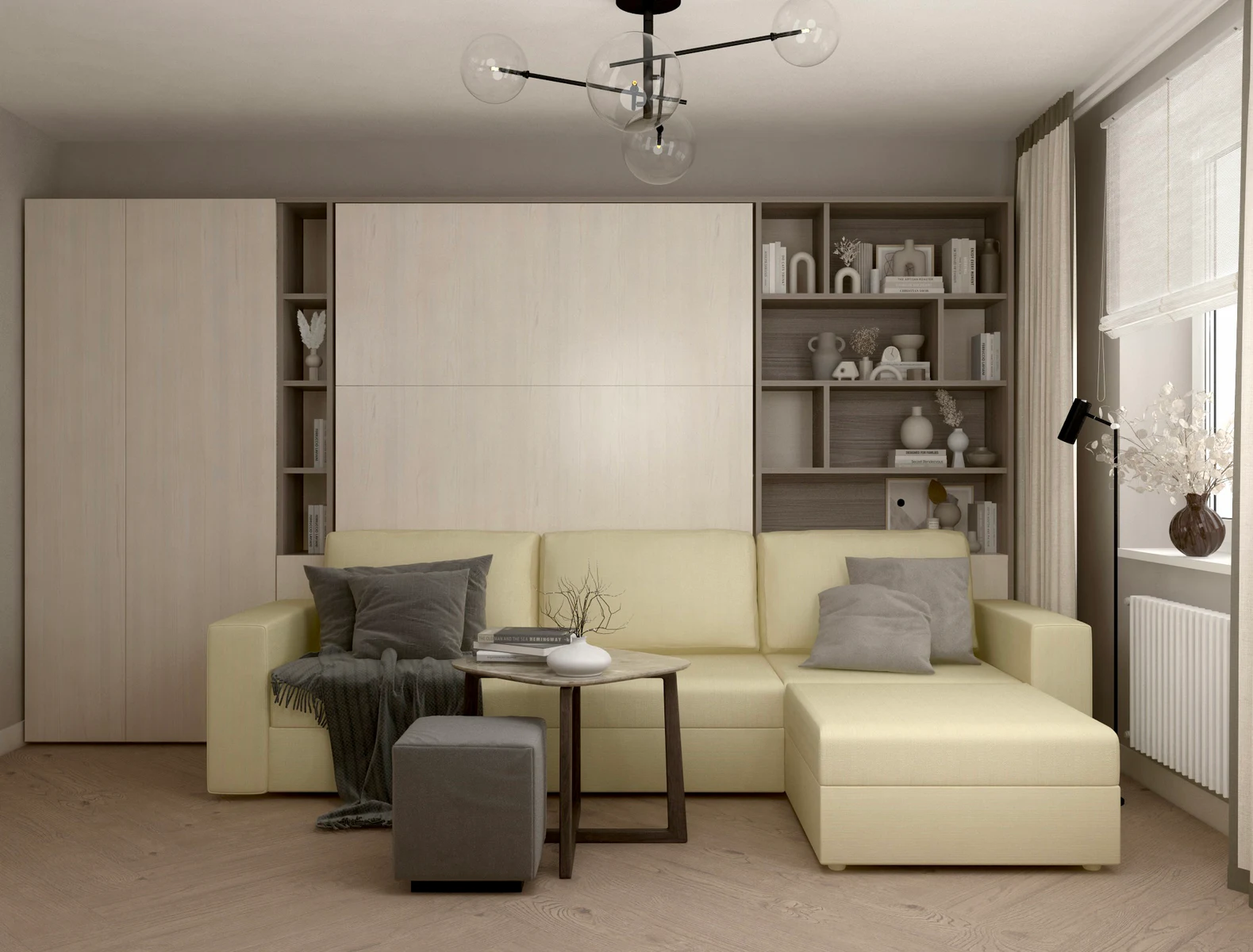 Wall bed with corner sofa «Simon» — photo 2